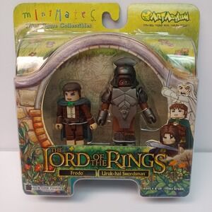 Lord Of The Rings Minimates Frodo & Uruk-hai Swordsman  2004 Mini Figures